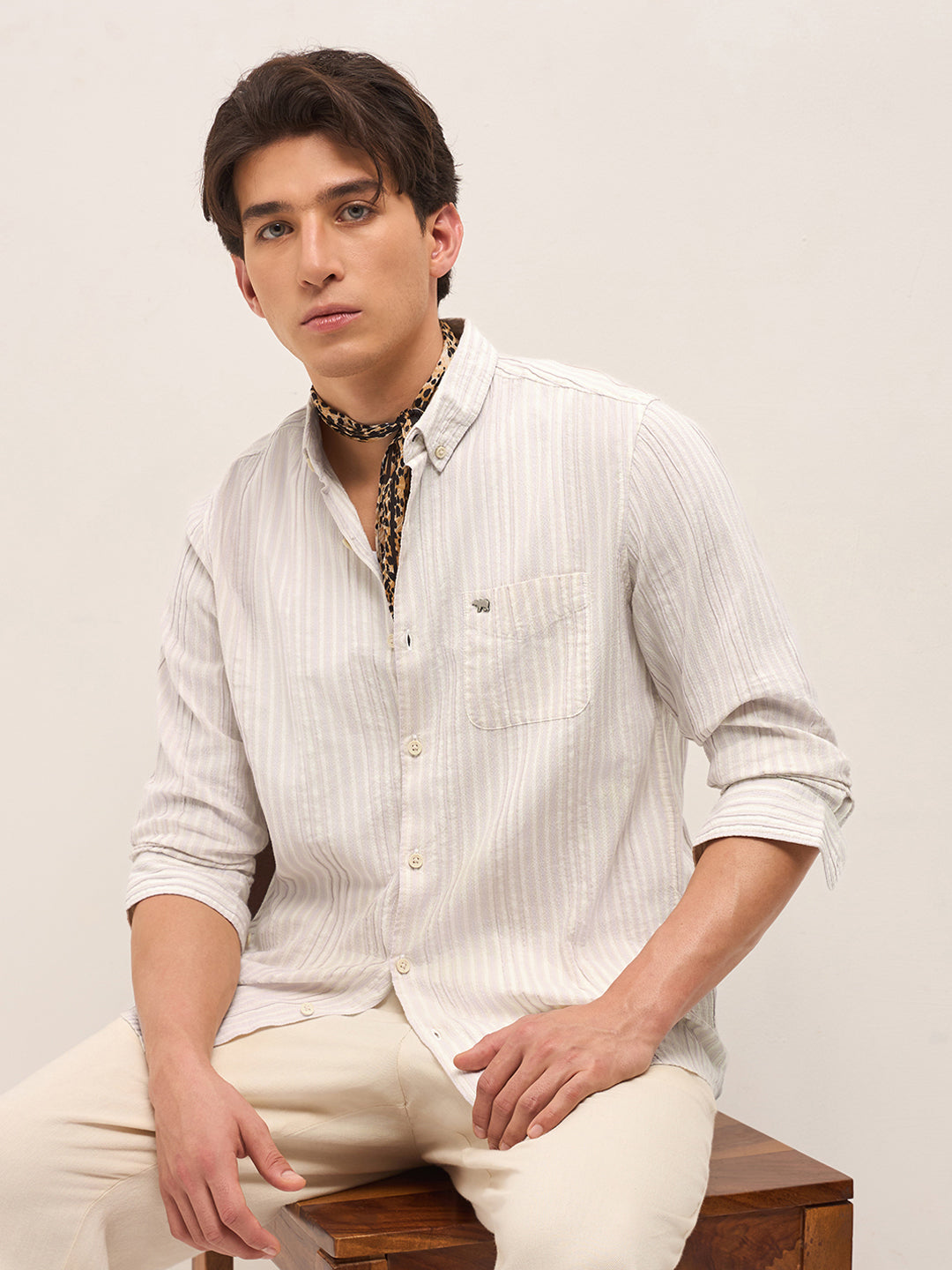 Men Pink Casual Shirt
