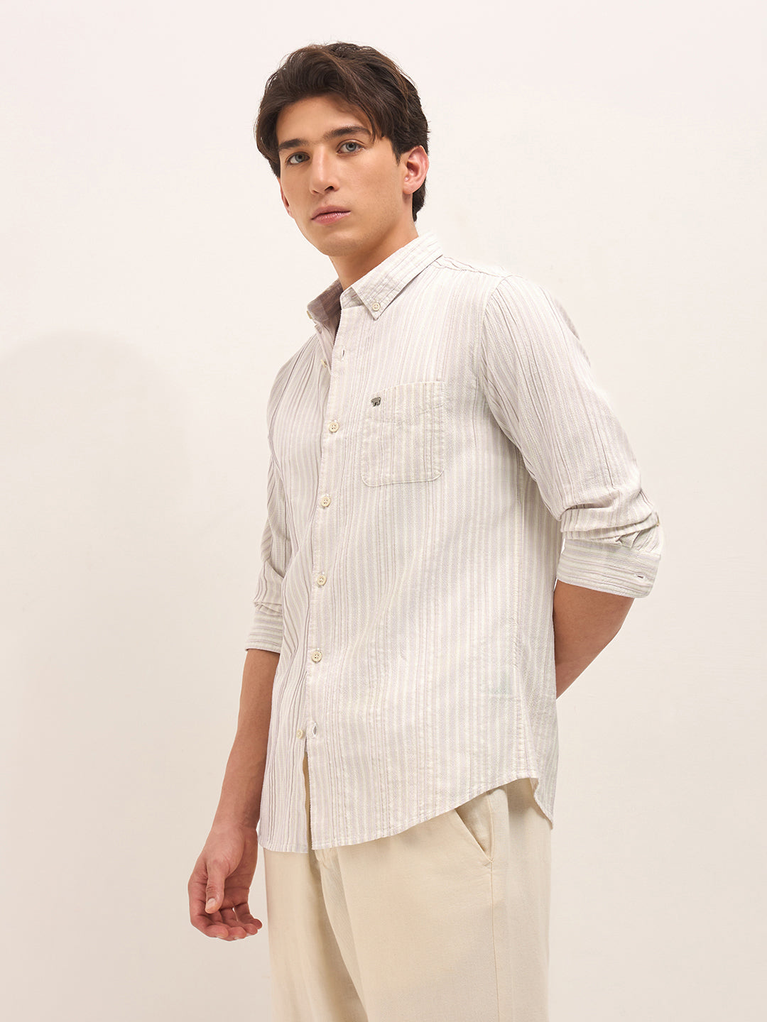 Men Pink Casual Shirt