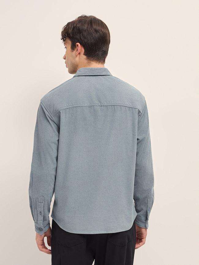 Men Corduroy Relaxed Fit Casual Shirt
