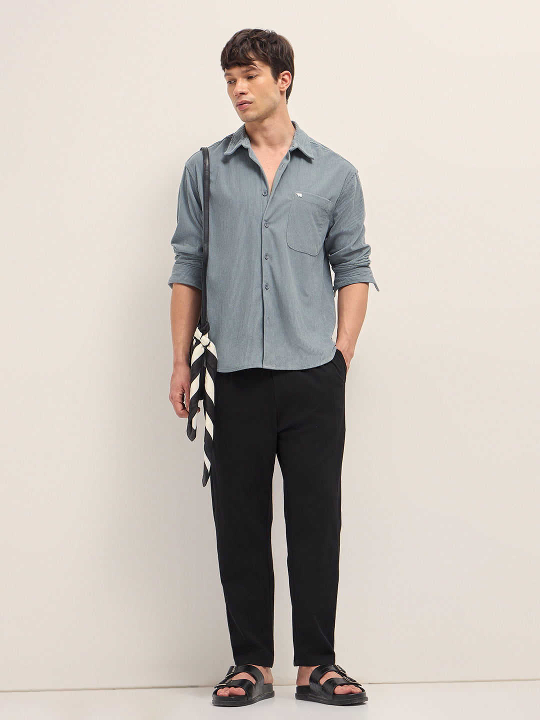 Men Corduroy Relaxed Fit Casual Shirt