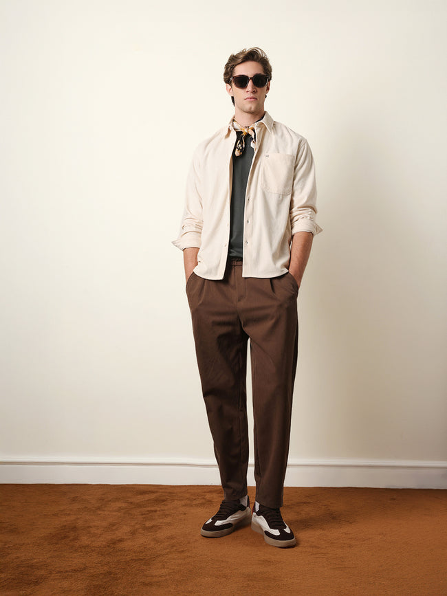 Men Solid Casual Full-Sleeve Shirt