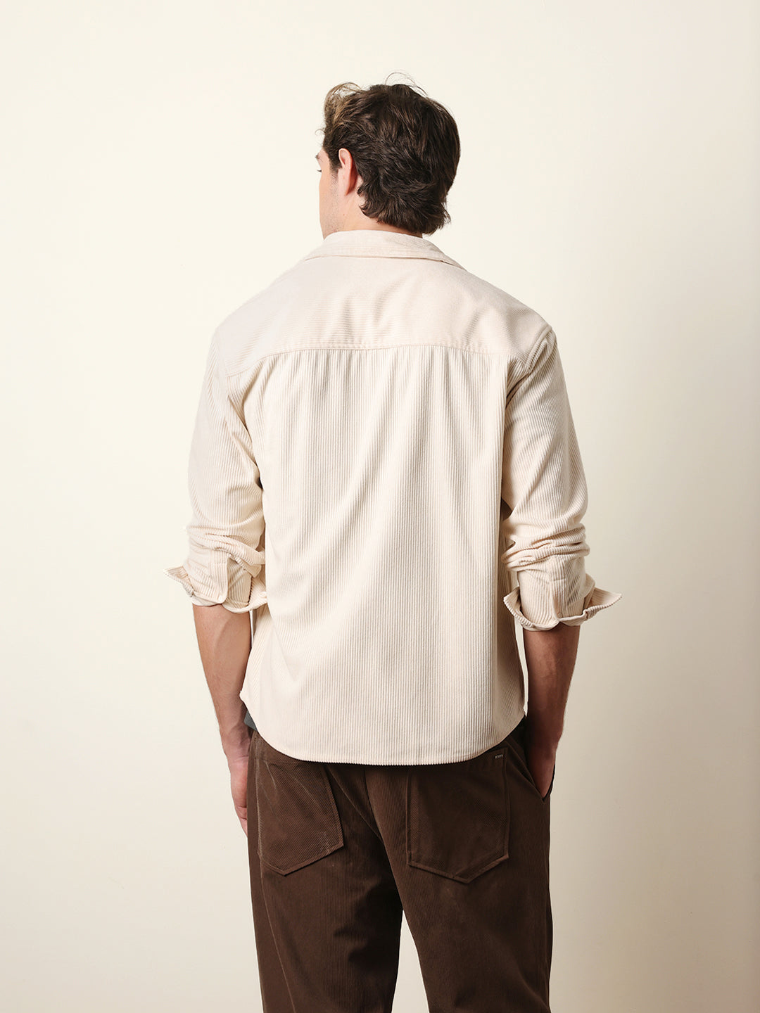 Men Solid Casual Full-Sleeve Shirt