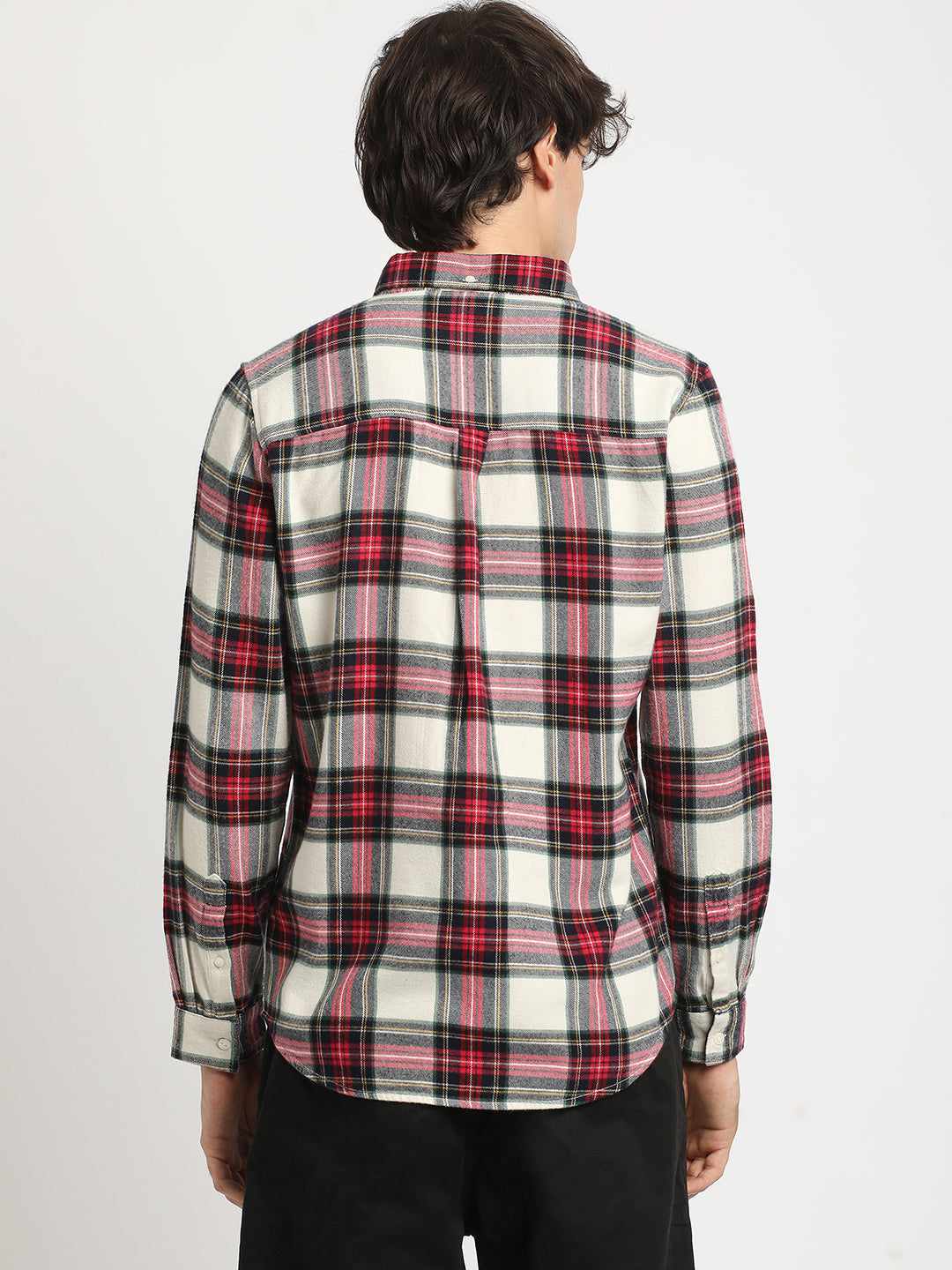 Men  Multicolored Checked Slim Fit Cotton Casual Shirt