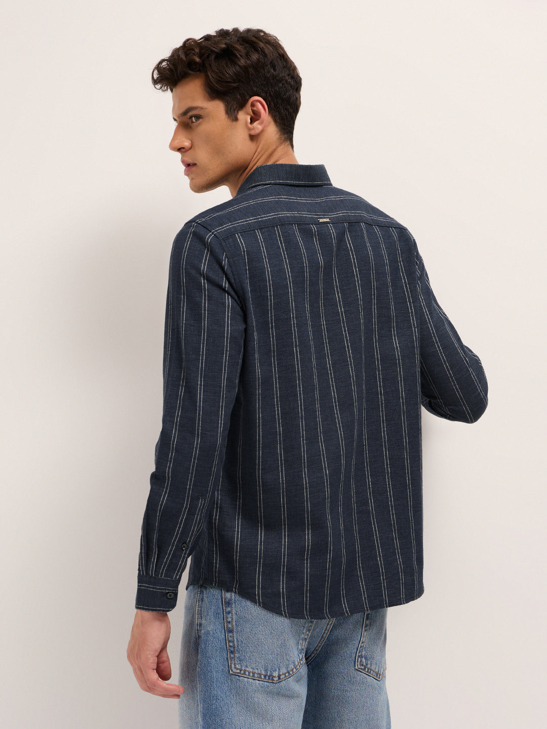 Men Cotton Striped Casual Shirt