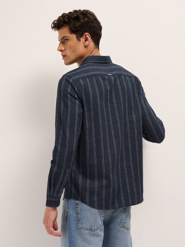Men Cotton Striped Casual Shirt