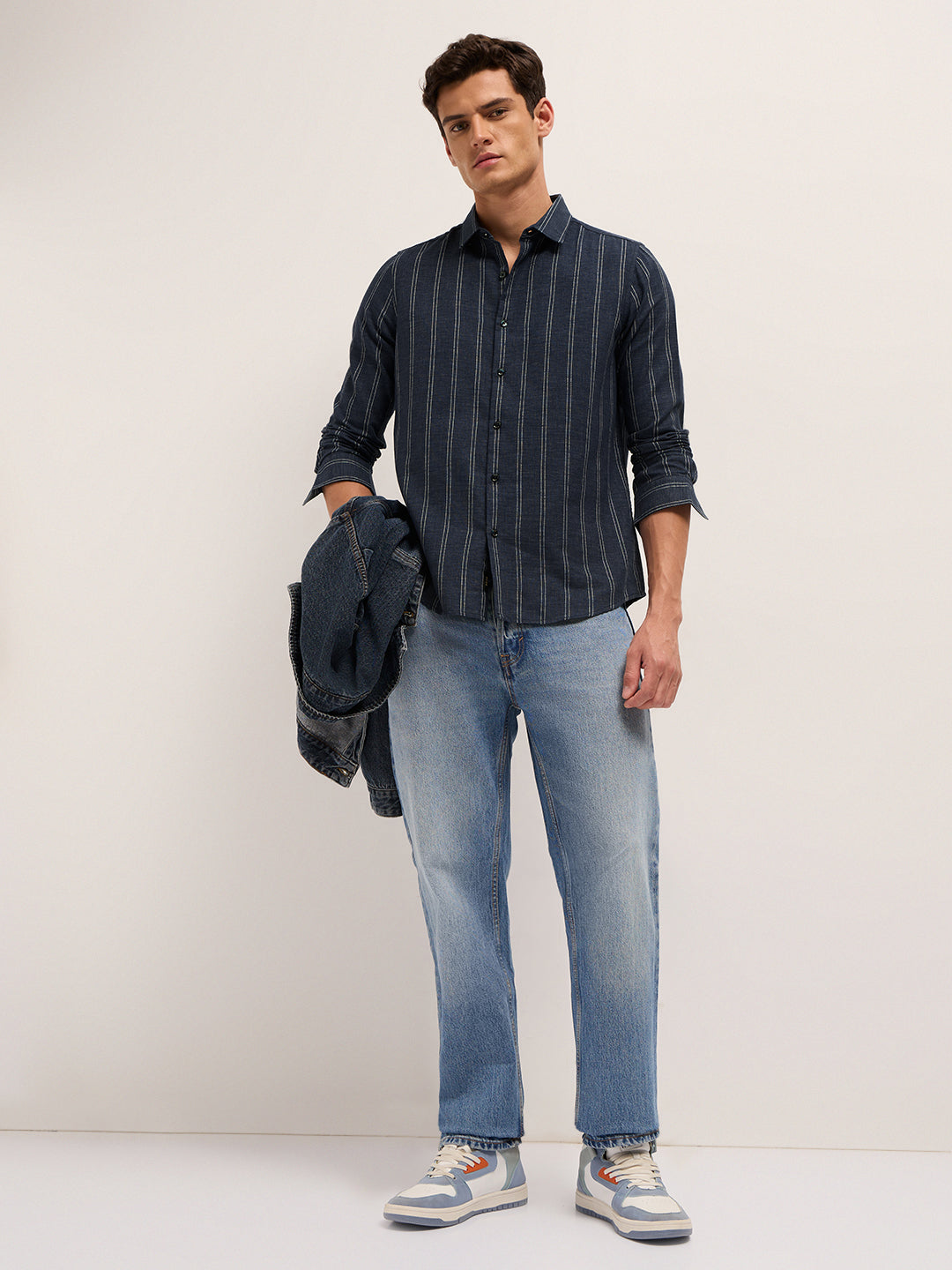 Men Cotton Striped Casual Shirt