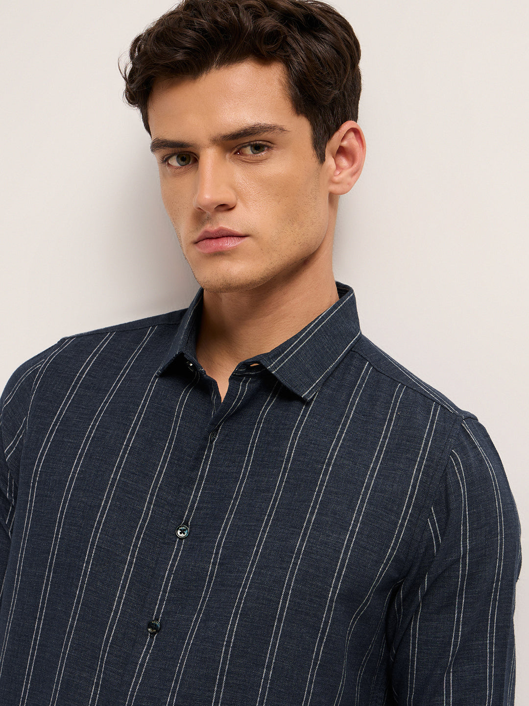 Men Cotton Striped Casual Shirt