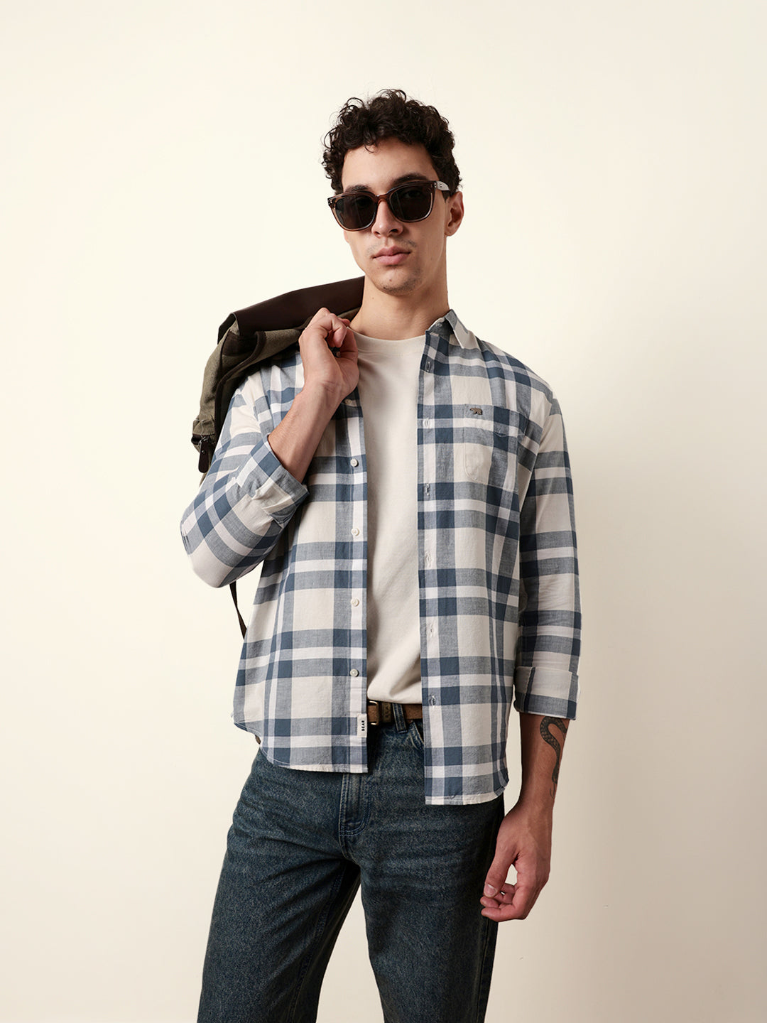 Men Checked Casual Full-Sleeve Shirt