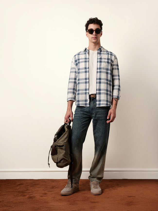 Men Checked Casual Full-Sleeve Shirt