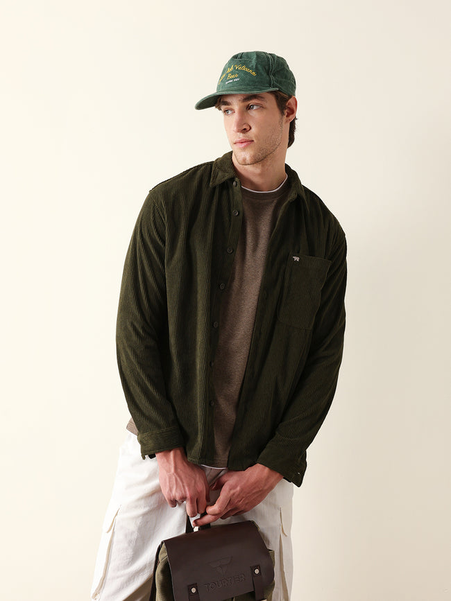 Men Long Sleeve Oversized Shirt
