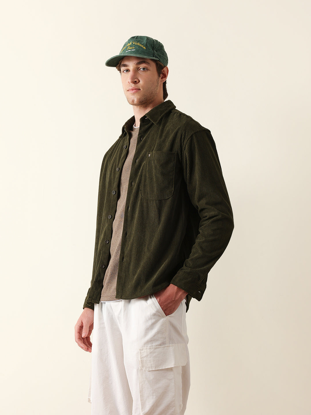 Men Long Sleeve Oversized Shirt