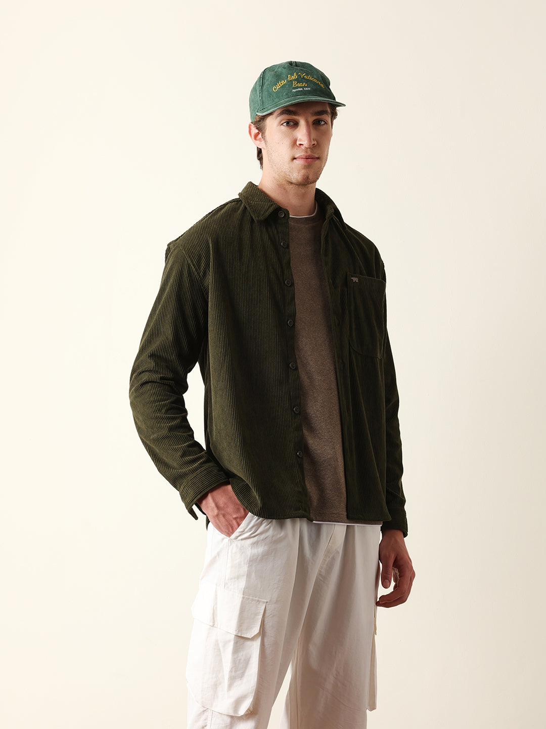 Men Long Sleeve Oversized Shirt