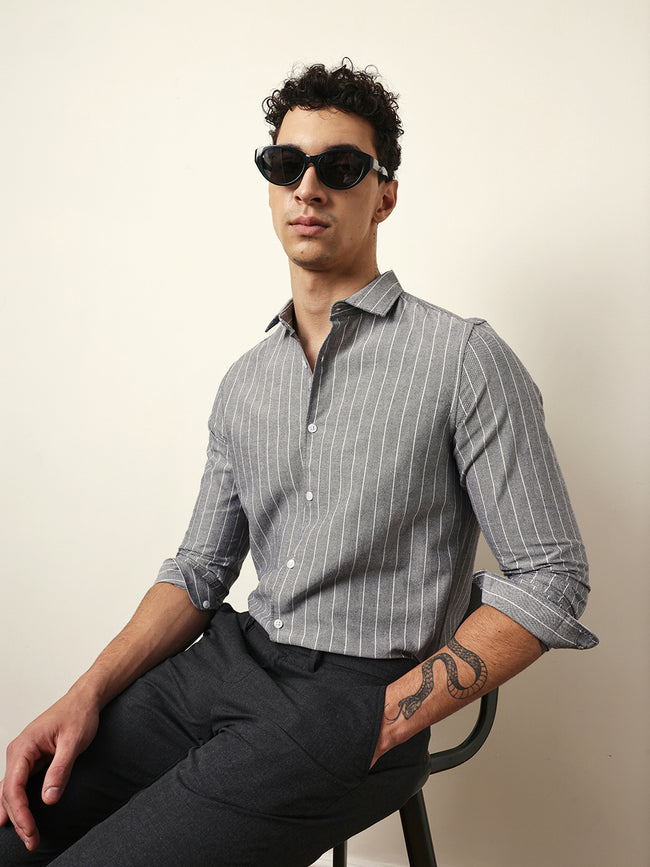Men Modern Fit Casual Shirt