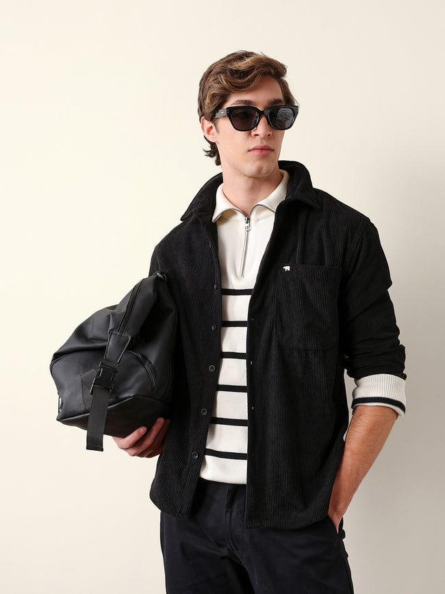 Men Long Sleeve Oversized Shirt