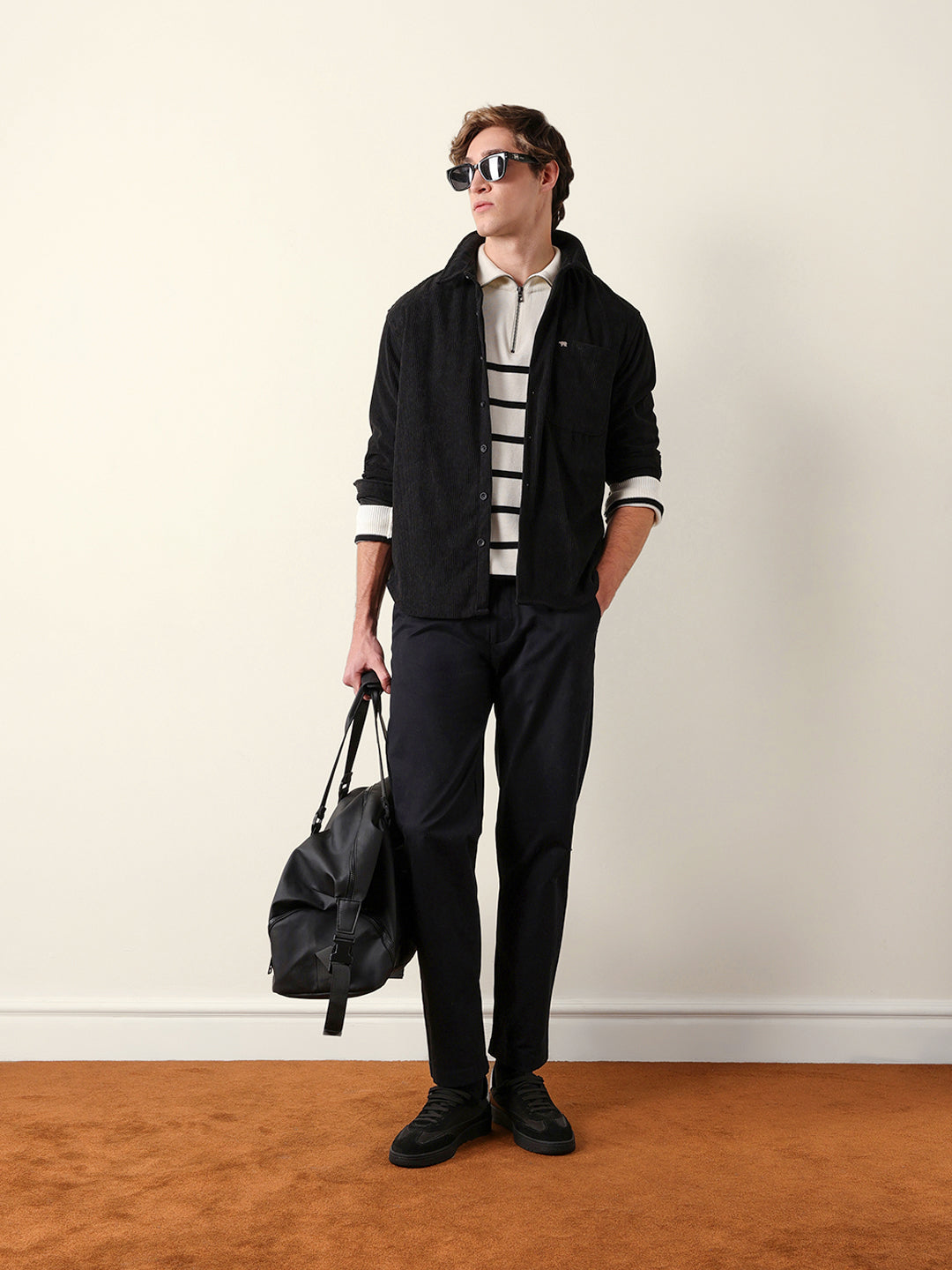 Men Long Sleeve Oversized Shirt
