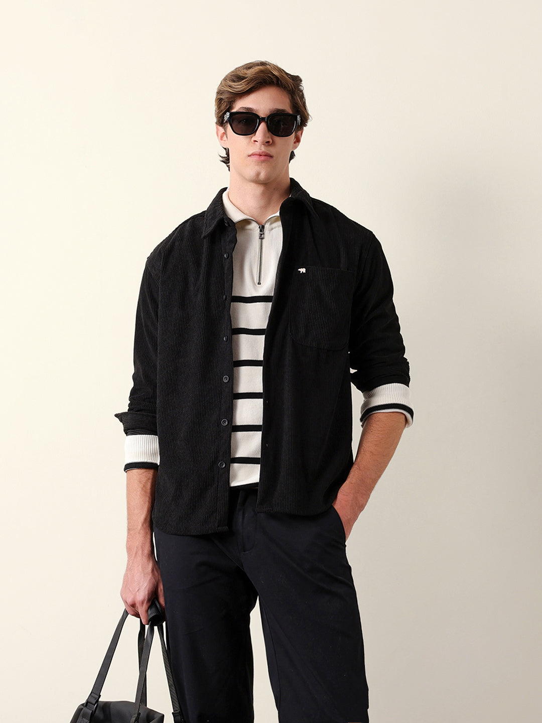 Men Long Sleeve Oversized Shirt