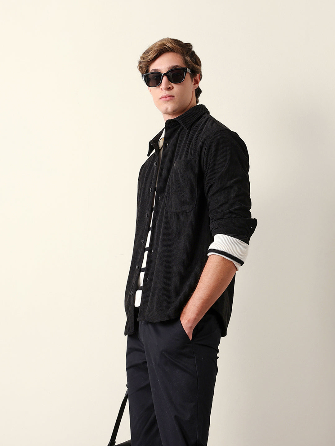 Men Long Sleeve Oversized Shirt