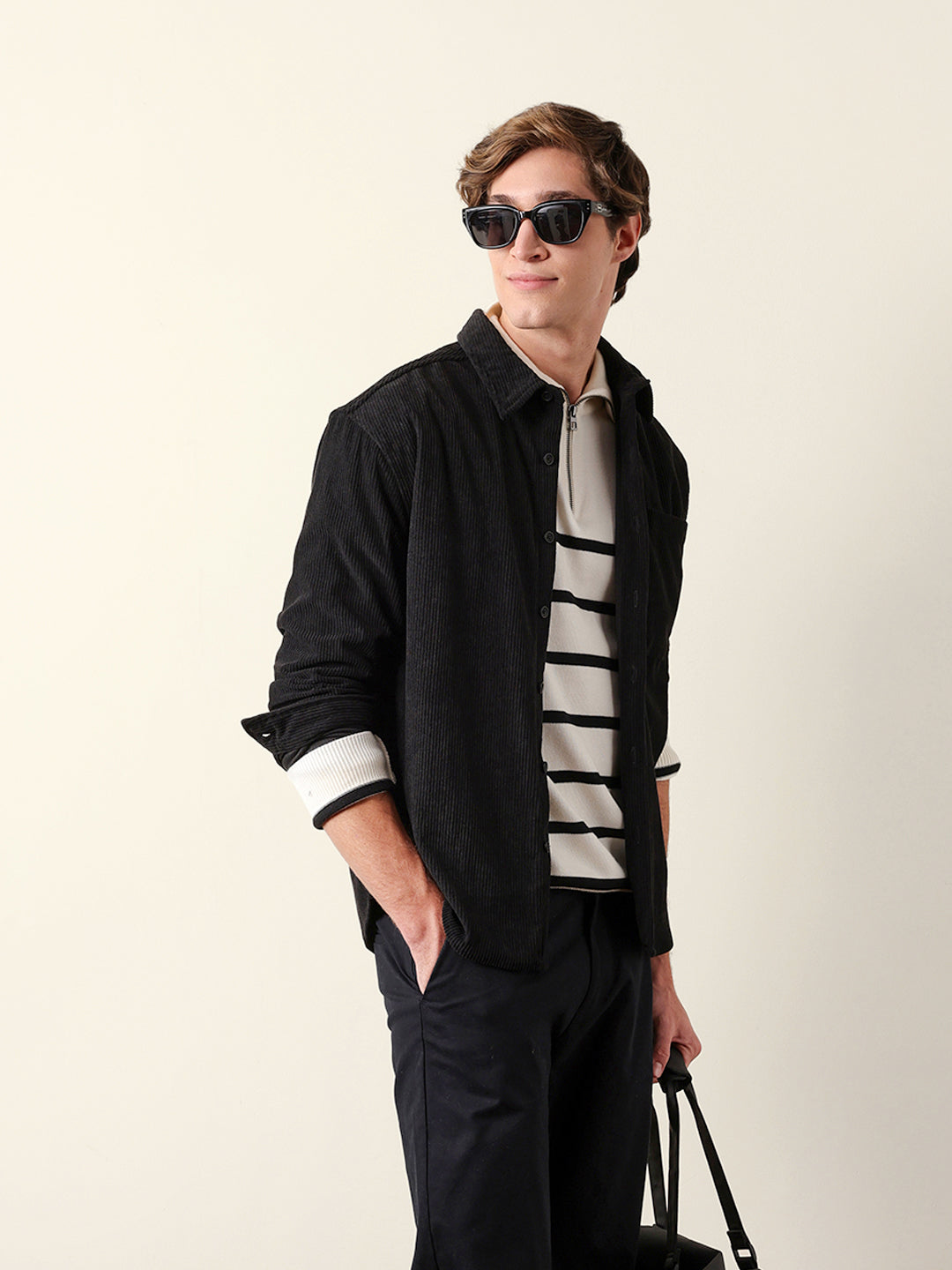 Men Long Sleeve Oversized Shirt