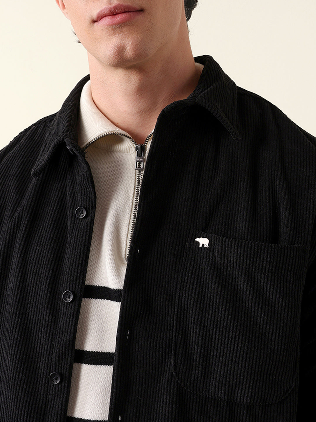 Men Long Sleeve Oversized Shirt
