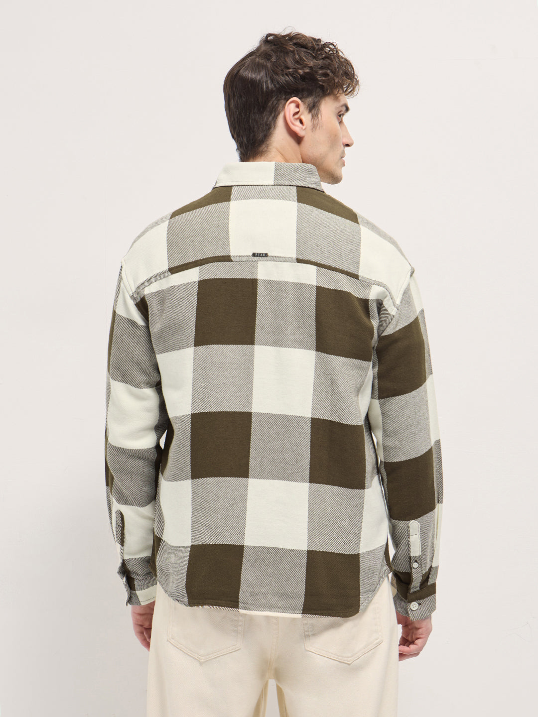 Men Olive Relax Fit Overshirt