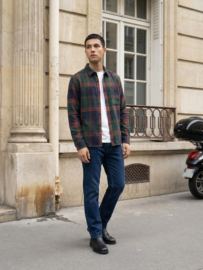 Men Multi Checked Overshirt