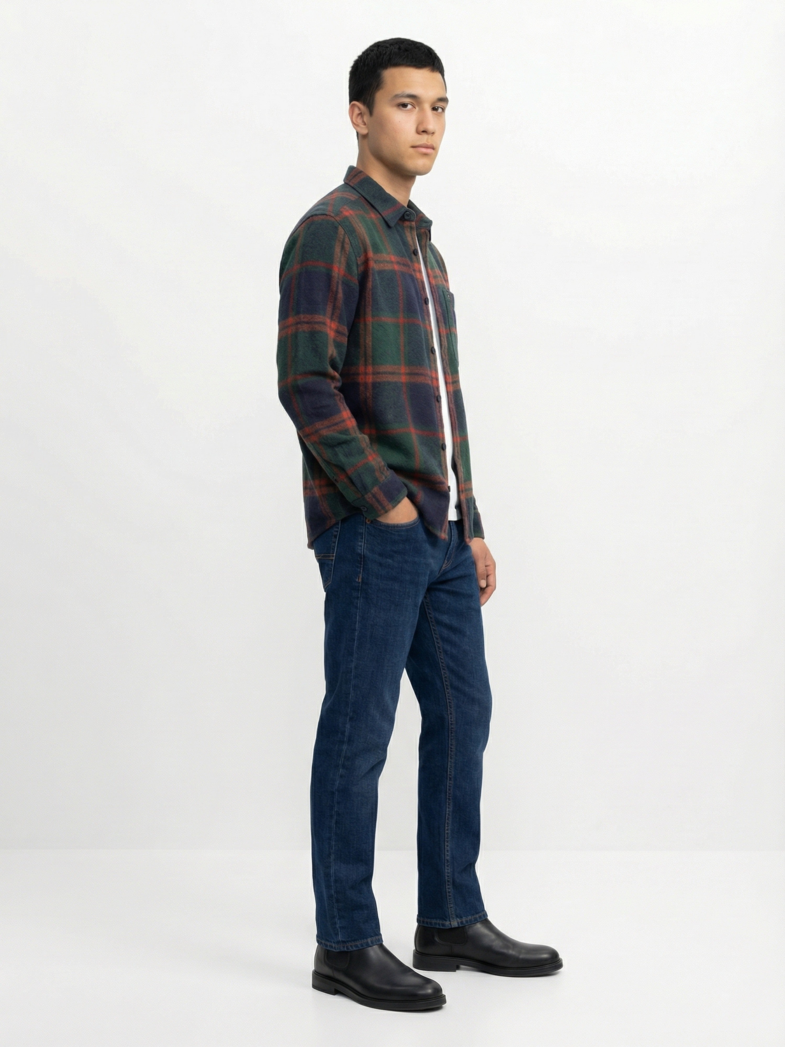 Men Multi Checked Overshirt