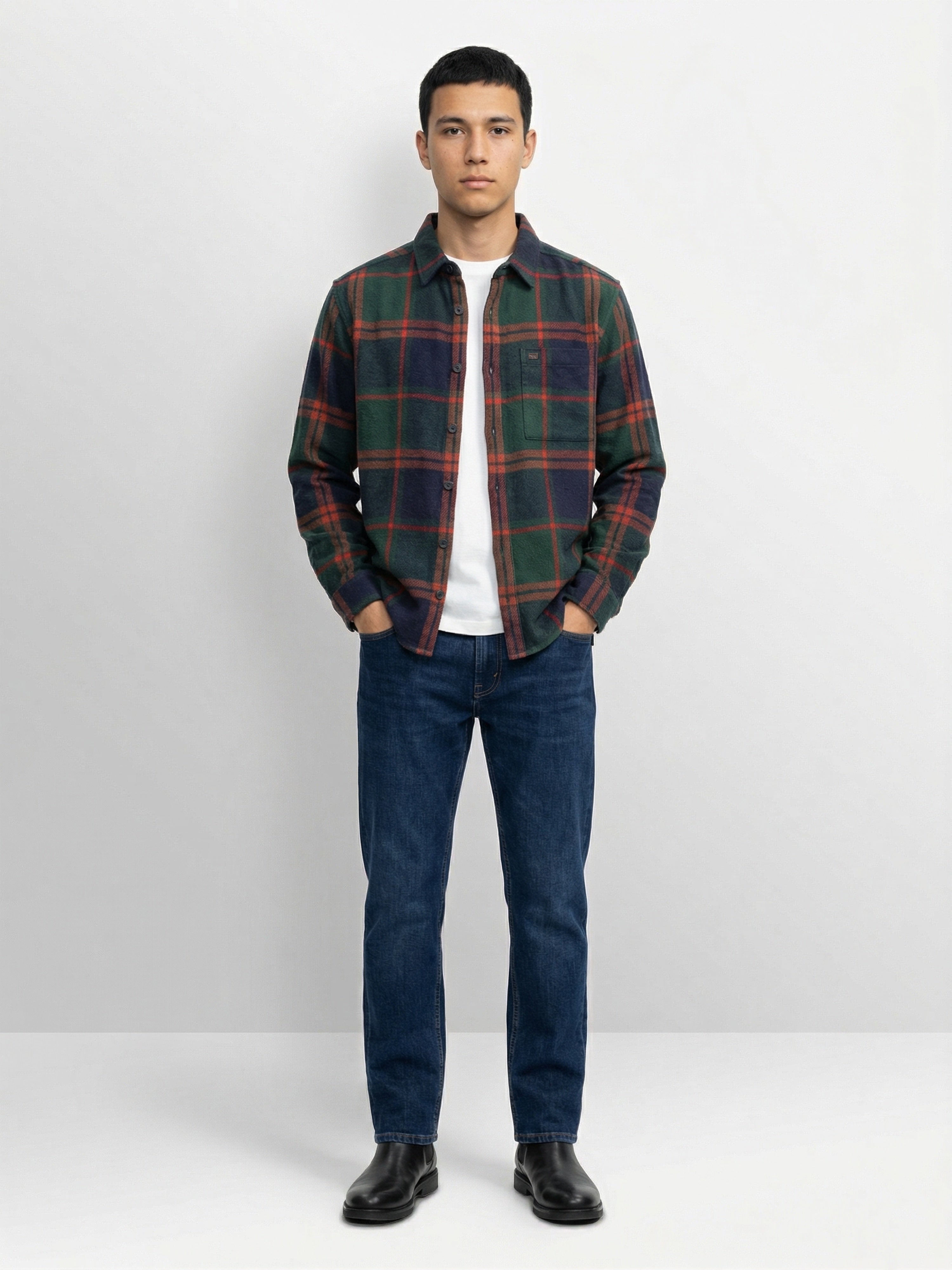 Men Multi Checked Overshirt