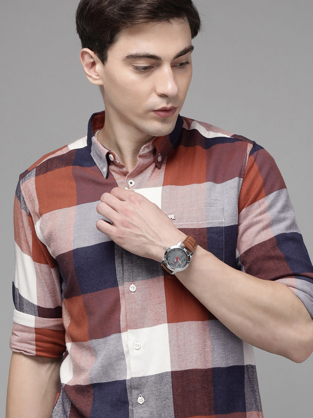 Men  Multi Checked Slim Fit Shirt