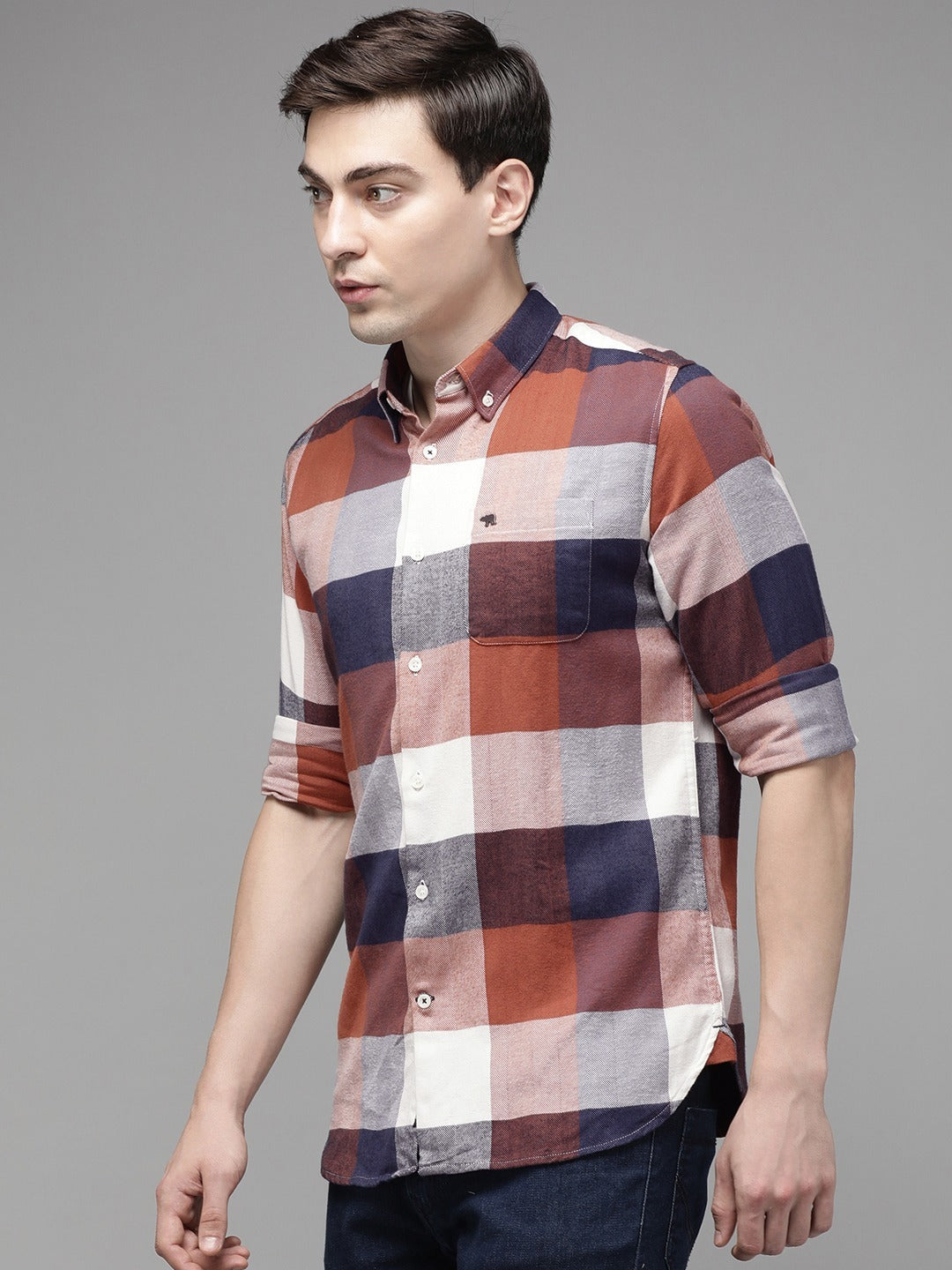Men  Multi Checked Slim Fit Shirt