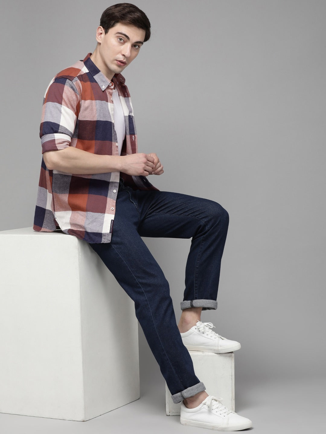 Men  Multi Checked Slim Fit Shirt