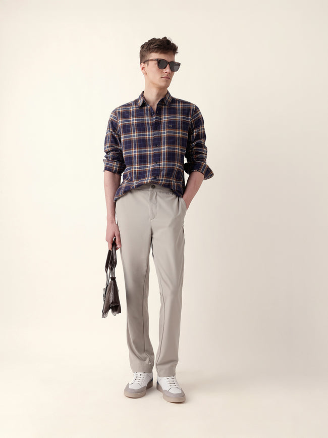 Men Casual Plaid Shirt