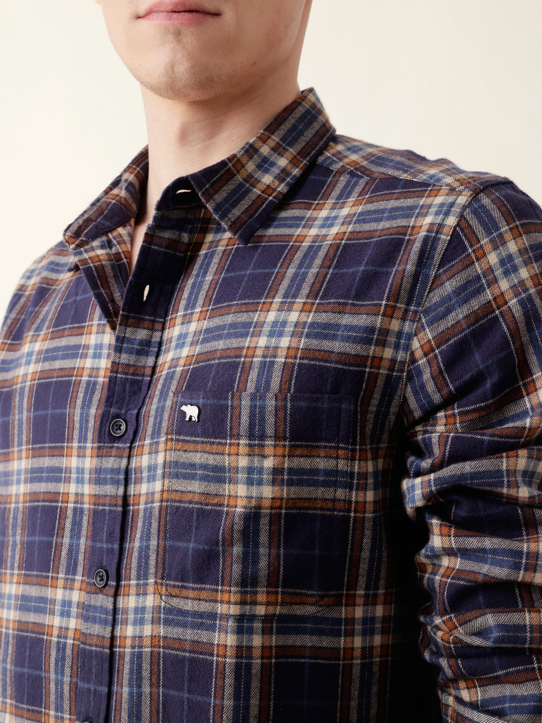 Men Casual Plaid Shirt