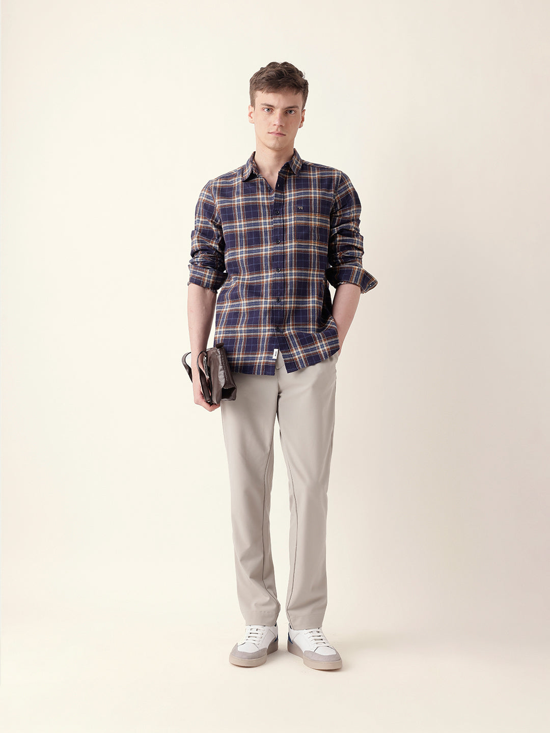 Men Casual Plaid Shirt