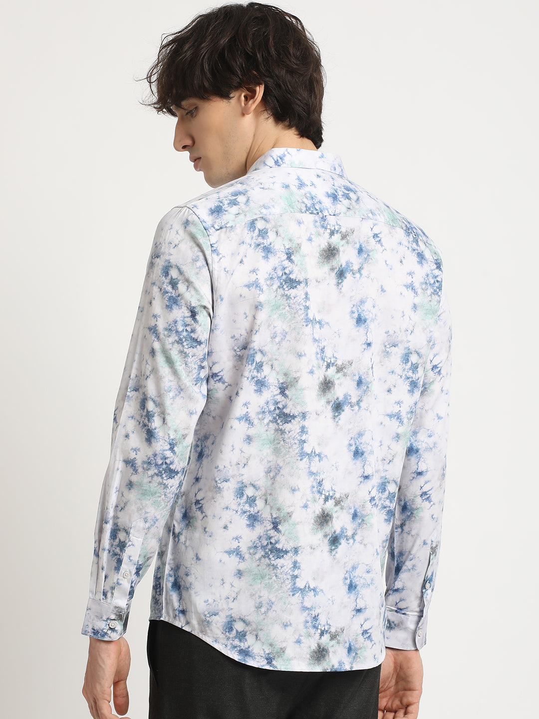 Men Multicolour Printed Slim Fit Cotton Casual Shirt