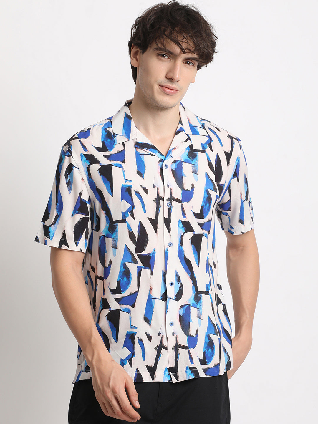 Men  Multi-Coloured Printed Regular Fit Casual Shirt