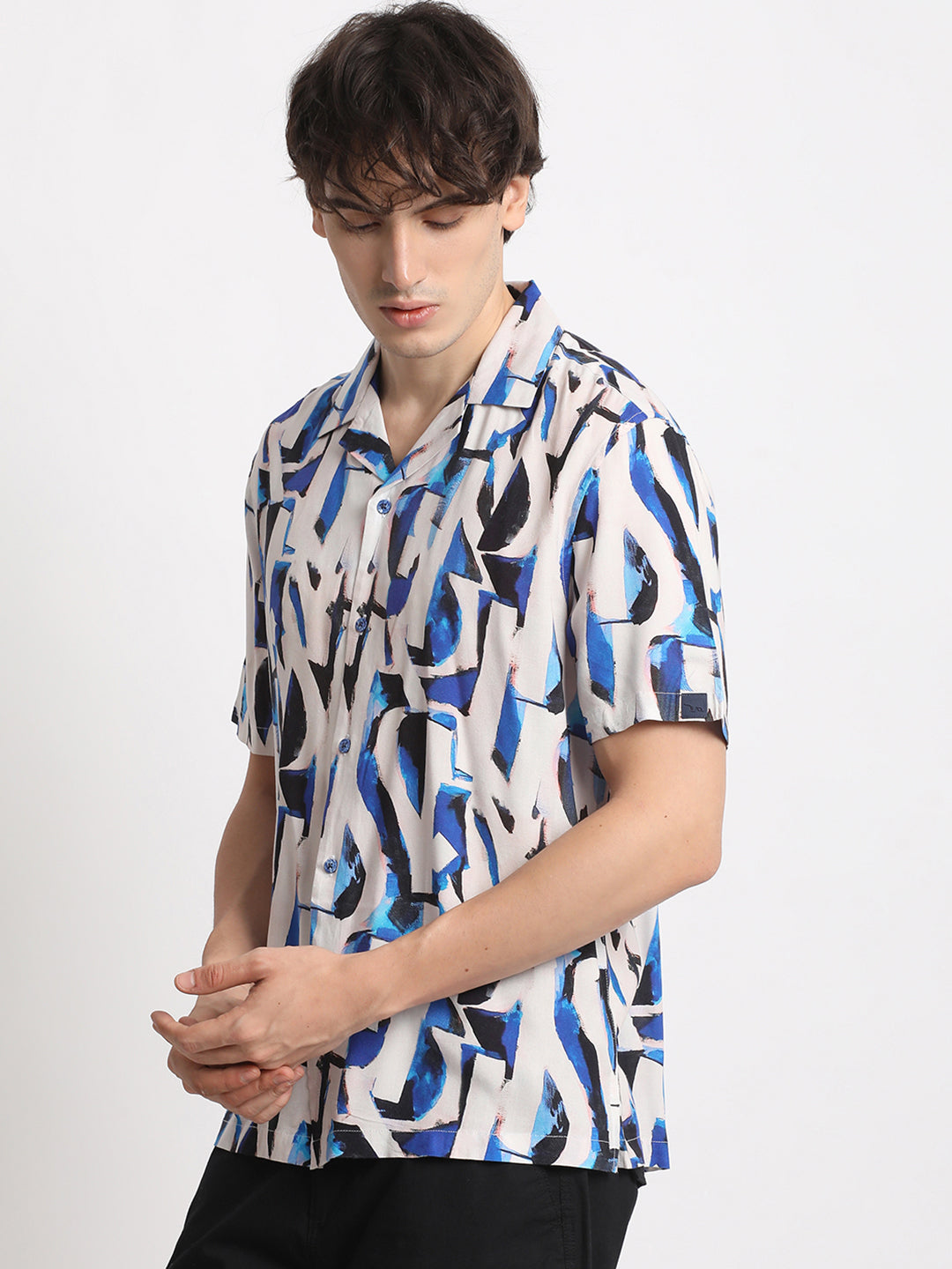 Men  Multi-Coloured Printed Regular Fit Casual Shirt