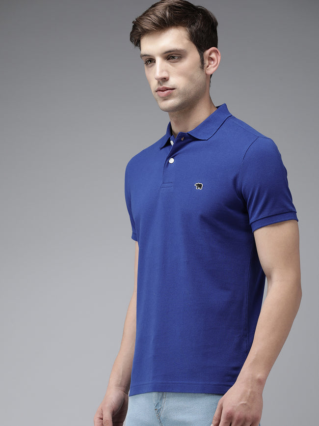 Men Purple Cotton T-shirt