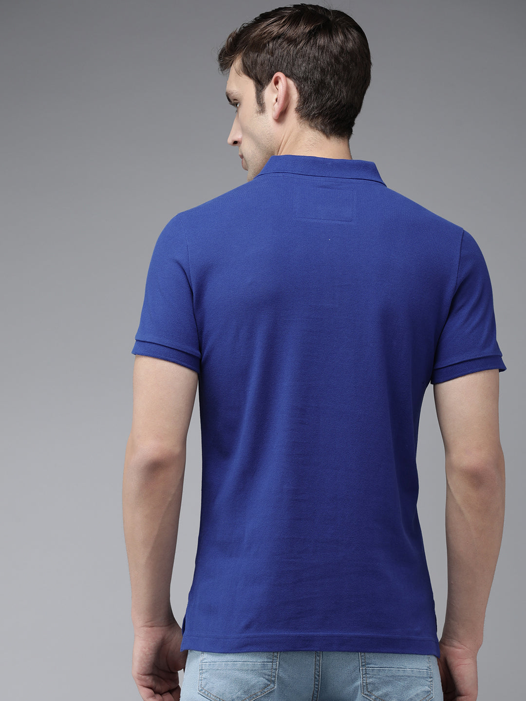 Men Purple Cotton T-shirt