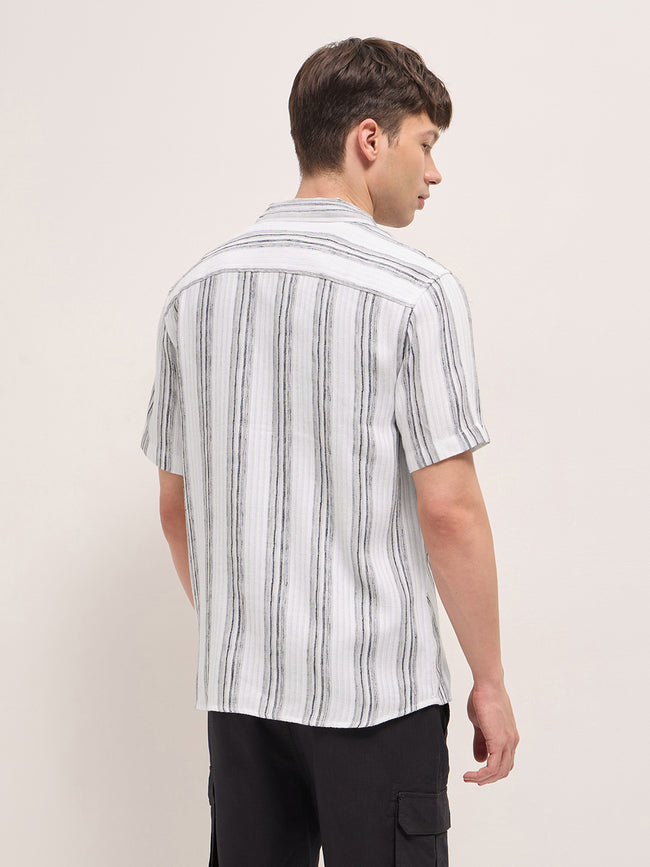 Men White Casual Shirt