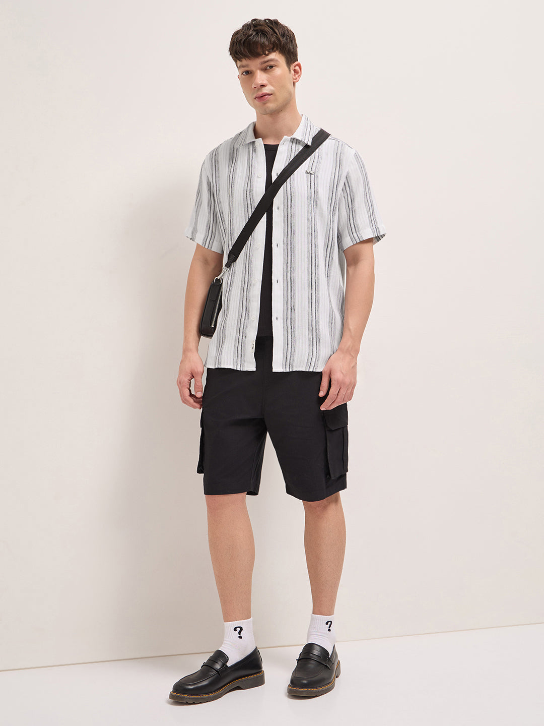 Men White Casual Shirt
