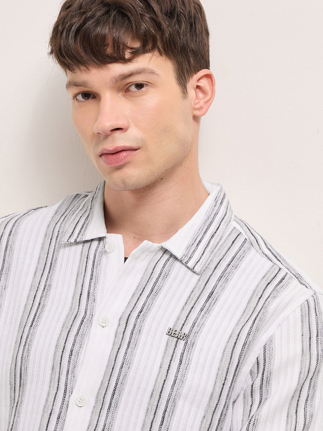 Men White Casual Shirt