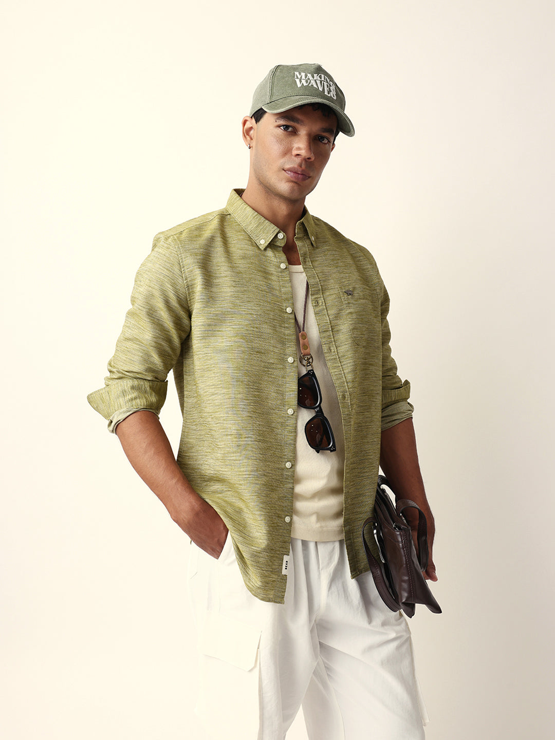 Men Green Casual Shirt