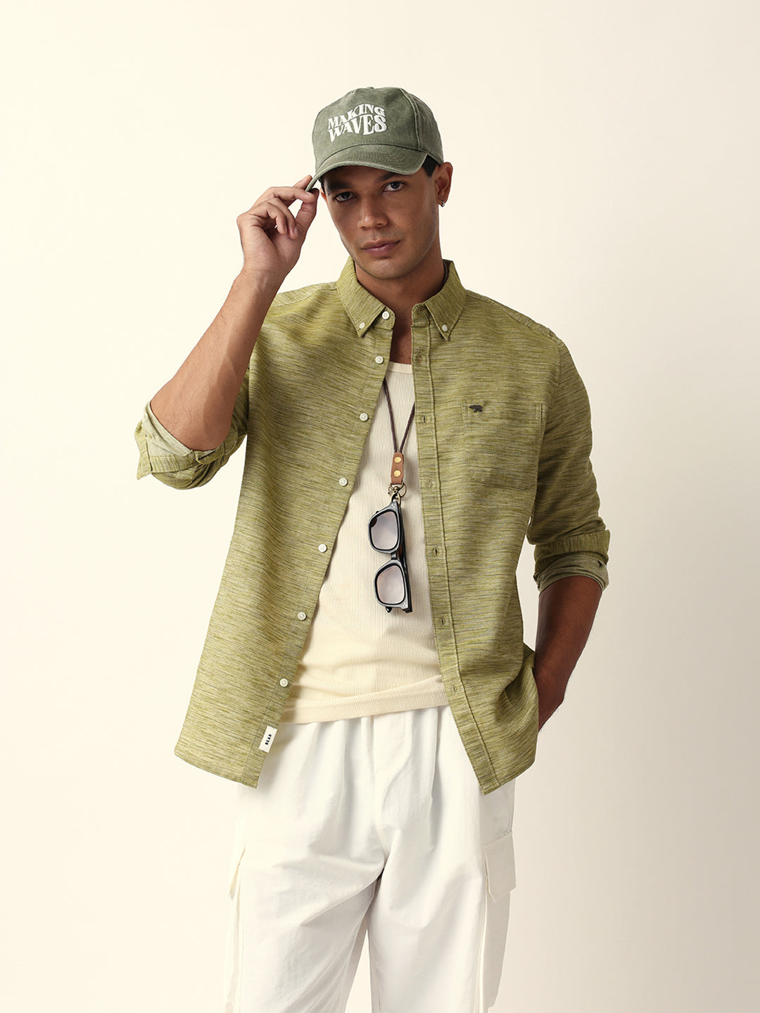 Men Green Casual Shirt