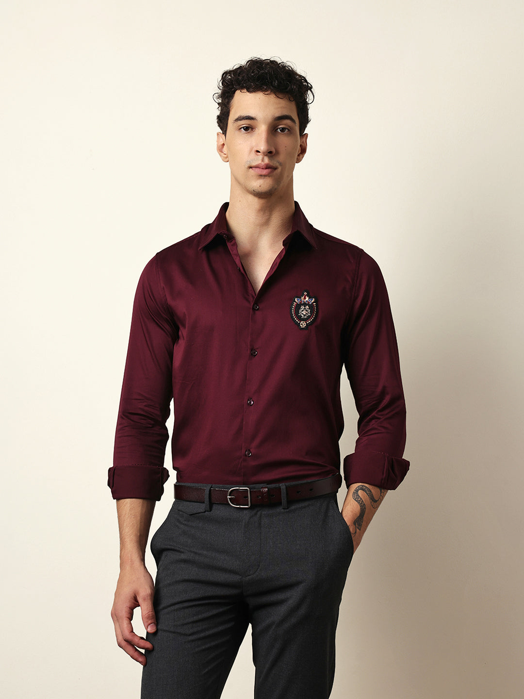 Men Modern Fit Casual Shirt