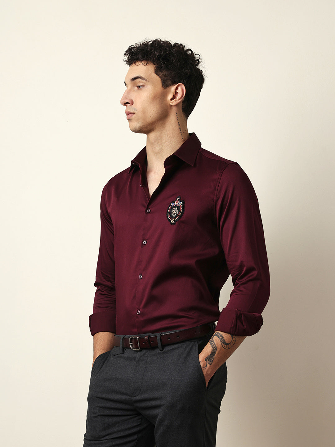Men Modern Fit Casual Shirt