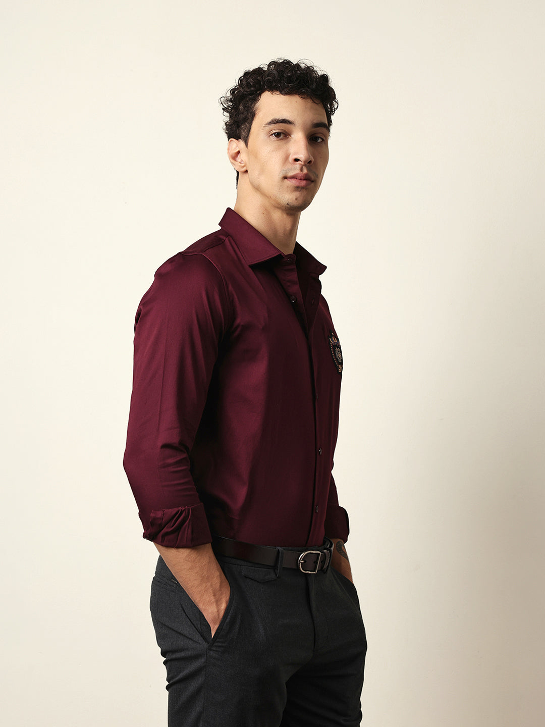 Men Modern Fit Casual Shirt