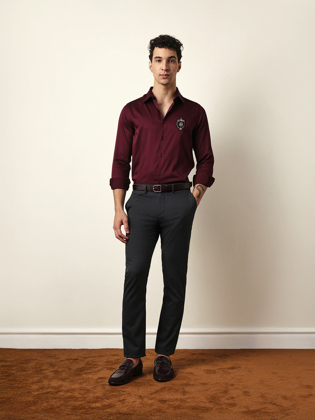 Men Modern Fit Casual Shirt