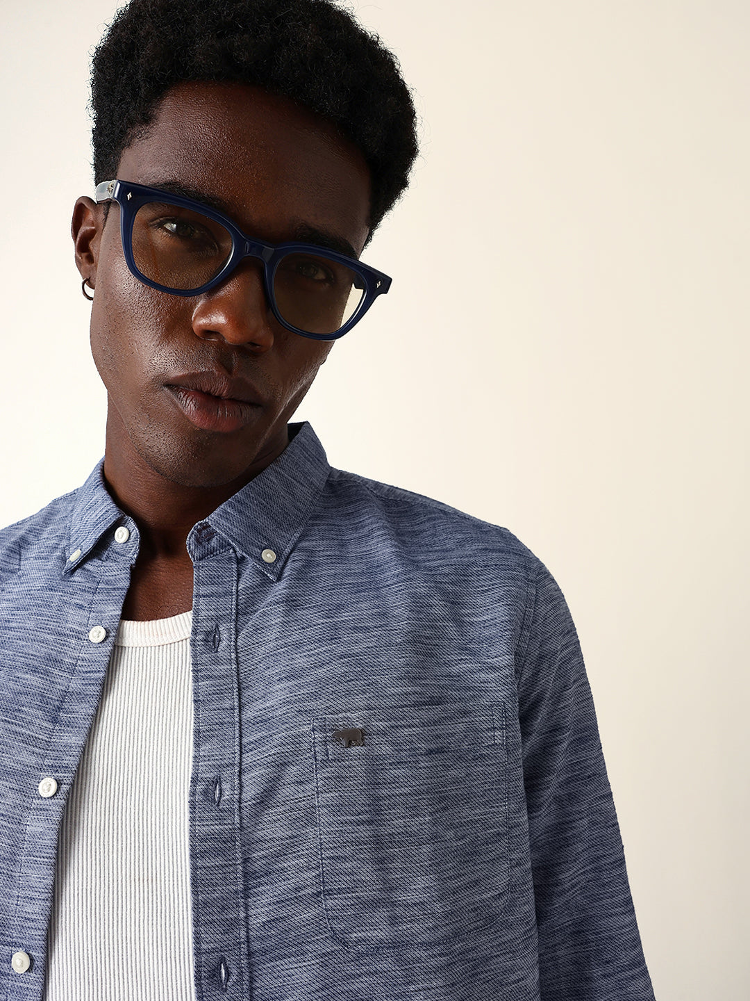 Men Blue Casual Shirt