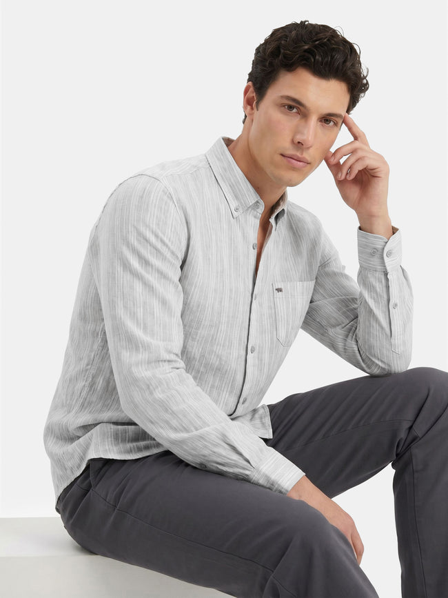 Men Grey Casual Shirt