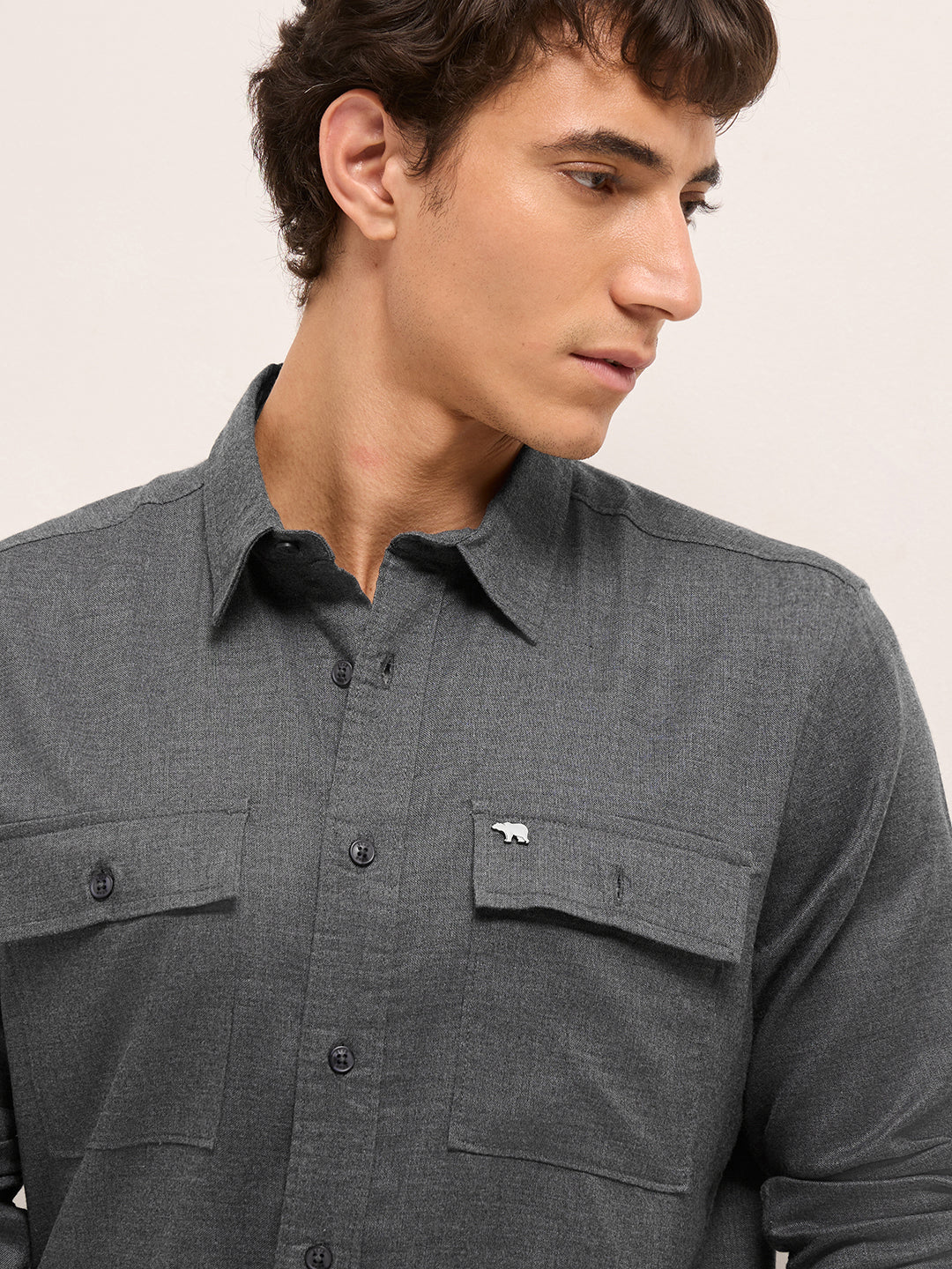Men Solid Casual Shirt